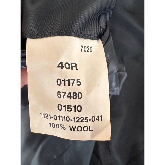 Jos A Bank Jacket Mens 40 Wool Navy Blazer Sport Coat Gold Buttons Classic Fit - Picture 3 of 12